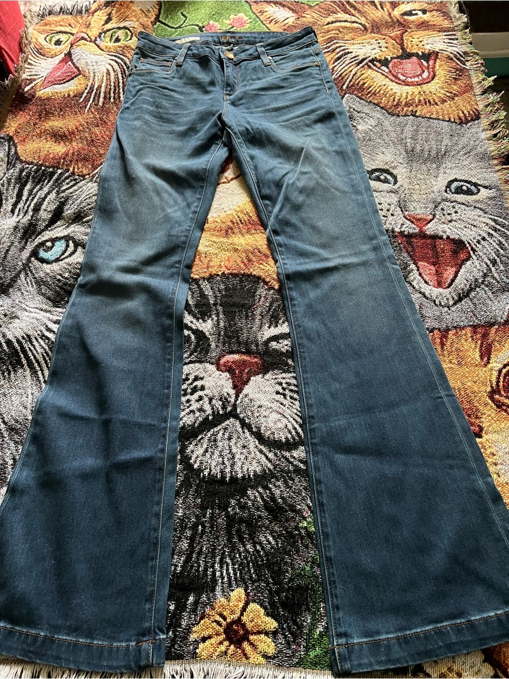 Kut from the Kloth Women's Blue Wide-Leg Flare Jeans